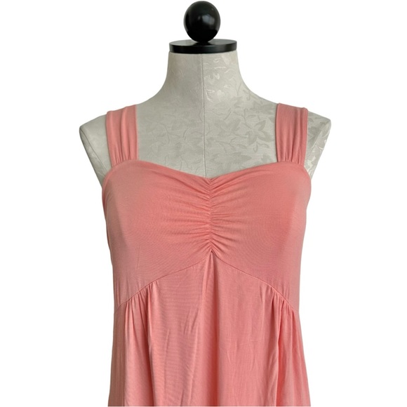 Norm Thompson Coral Pink Sleeveless Maxi Dress Size Medium - Picture 2 of 16